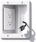Recessed TV Outlet for in Wall Management Kit Set Box-Two-Hole Socket,TV Wall Kit Hider Box Fits All Plugs by Naerza
