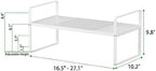 Expandable Storage Shelf, Stackable Organizer Rack, White Large 3 PK - Image 2