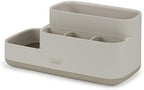 Joseph Joseph EasyStore Bathroom Storage Caddy, Toothbrush and Toothpaste Organiser for Bathroom Accessories, Matt Finish, Ecru - Image 2