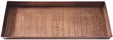 HF by LT Birch Forest Pattern Metal Boot Storage Tray, 30 x 13 inches, Antique Copper Finish - Image 2