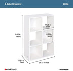 ClosetMaid Cubeicals 6 Cube Storage Shelf Organizer Bookshelf, Stackable, Vertical or Horizontal, Easy Assembly, Wood, White Finish - Image 3