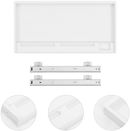 jojofuny 1 Set of Keyboard Tray Under Desk, Keyboard Sliding Tray Under Desk, Keyboard Drawer Slide Tray, Keyboard Shelf, for Home and Office - Image 5