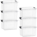 Superio 49 Quart Clear Plastic Storage Boxes with Lids, Stackable Organizer Containers, BPA-Free Storage Bins for Home, Office, School & Dorm, 6 Pack by Superio