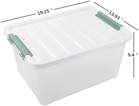 36 Quart Large Plastic Storage Box, Clear Plastic Storage Totes, 4 Packs - Image 2