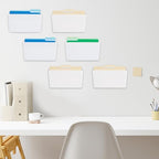 EASEPRES 6 Pack White Plastic Single Pocket Hanging File Organizer, Wall Mount Paper Mails Magazines Holder, Mounted Folder Bins for Office School and Home, 12.99x4.13x7.48 inches - Image 4