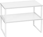SONGMICS Set of 2 Metal Spice Racks, Stackable Expandable Shelf Risers by SONGMICSbySONGMICSHOME