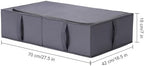TYEERS Under Bed Storage Containers, Durable Fabric, Washable, Collapsible, Under Bed Storage Bins for Clothes, Blankets, Sheets, Shoes, 27.5x16.5x7 Inches, 6-Pack, Dark Grey - Image 2
