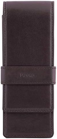 DiLoro Leather Triple Pen Case Pencil Pouch Holder for Three Fountain Ballpoint Rollerball Pens and Pencils by DiLoroSwitzerland