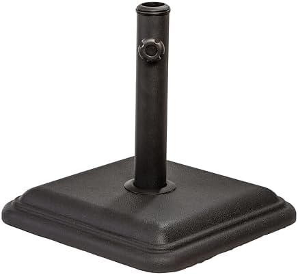 US Weight 26lb Outdoor Umbrella Base - Use with Patio Table - Black by USWeight