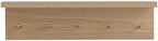 Marine Plywood Wall Mounted Coat Rack with Shelf & Key Hooks, 5 Brass Hooks Entryway Organizer, Modern Floating Shelf for Bedroom Hallway, Space-Saving Home Storage Rack (1, Oak Finish) - Image 2