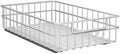 Pull out Cabinet Organizer, Stainless Steel 1-Pack (11.8"W x 21"D) Full-Extension Slide out Drawer, Adhesive Roll out Can Spice Storage Basket Shelf Rack for Pantry, Kitchen, Bathroom, Home Closet by Kitstorack