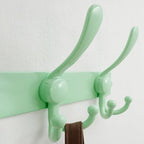 Dseap Coat Rack Wall Mount 37 Inch, Heavy Duty 12-Gauge Base vs Flimsy 1mm, Double-Thick Solid Anti-Snap Hooks, 16” Stud-Mount, Stainless Steel 10-Hook Hanger for Closet Entryway, Green - Image 2