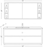 94 IN Freestanding Single Sink Bathroom Vanity Set with LED Mirror Cabinet - Image 2
