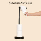 YUMORE Toilet Paper Holder Stand, Minimalist Design, Matte Black - Image 3