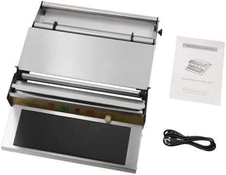 Hand Wrapping Machine, Professional Cling Film Wrapping Machine, 304 Stainless Steel Food Stretch Film Dispenser with 5 Temp Settings, for Fruits Vegetables Seafood Packaging, 110V - Image 7