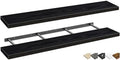 QEEIG Extra Long Floating Shelves for Wall (Black, Set of 2, 55.1") by QEEIG