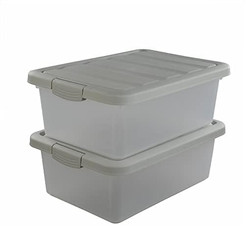 14 Quart Plastic Storage Box, Clear Storage Bin with Lid, 2 Packs - Image 2