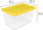 Sterilite Industrial Storage Tote with Lids for Garage, 27 Gallon, 16-Pack - Image 2
