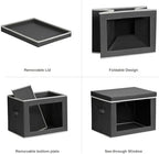 Homsorout Stackable Storage Bins with Lids - Large Storage Box with Lids, Foldable Closet Boxes for Organizing, Wardrobe Clothes Organizer with Window, Cubes Bins for Living Room, 6 Pack, Dark Grey - Image 7