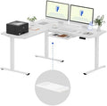FLEXISPOT 63 x 55 Reversible L-Shaped Corner Standing Desk with Drawers by Unknown