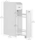 VASAGLE Small Bathroom Storage Cabinet, with Slide Out Drawers，Cloud White - Image 3