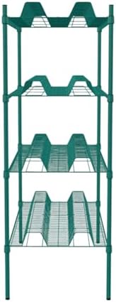 PRO&Family Green Epoxy 4-Tier Commercial Drying Rack with Casters – Heavy Duty Wire Shelving for Dish Drying, Kitchen Storage & Food Service Use (24" x 36" Stationary, 1 1/4" Slots) - Image 4