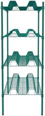 PRO&Family Green Epoxy 4-Tier Commercial Drying Rack with Casters – Heavy Duty Wire Shelving for Dish Drying, Kitchen Storage & Food Service Use (24" x 60" Stationary, 1 1/4" Slots) - Image 4