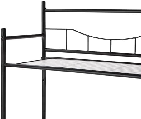 3-Tier Over Toilet Storage Rack, Black Steel Bathroom Space Saver Shelving Unit, 22.83x9.65x59.75 Inch, 30 lb Capacity - Image 4