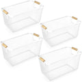 Ziliny 4 Pcs Mesh Wire Baskets for Organizing, Large, Cream White by Ziliny