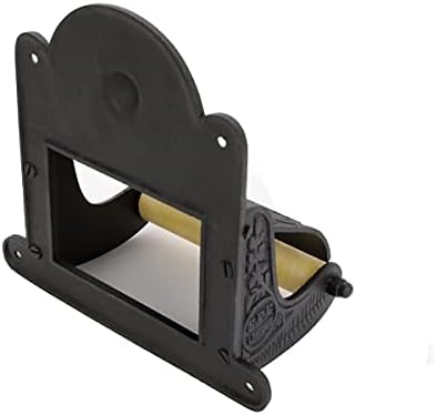 Renovators Supply Manufacturing Black Wall Mount Toilet Tissue Paper Holder 6.9" Wide Antique Ornate Victorian Style Solid Aluminum Rust Resistant Toilet Tissue Roll Holder Storage with Lid - Image 6