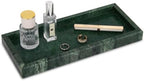Marble Bathroom Vanity Tray, Blackish Green, 12"x 5" x1.2" by HESHIBI
