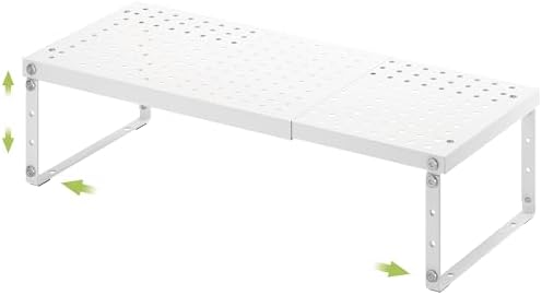 RUILALIFE Expandable Cabinet Organizer Shelf With Adjustable Height, Stackable Kitchen Countertop Organizer Rack, Adjustable Shelf Riser For Kitchen Counter, Pantry, Cupboard, Desk, Tabletop by RUILALIFE