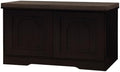 DINZI LVJ Shoe Storage Bench with Cushion, Door, Espresso 31.5" LX17.7 H by DINZILVJ