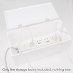 Linkidea Bathroom Cable Organizer Box for Electric Toothbrush & Razor Chargers, Cord Hider Storage Case, Countertop Clutter-Free Vanity Organizer (White) - Image 3