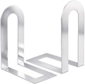 Chunful 18 Pcs Sliver Metal BookEnds Shelves, 7.5 x 5.75 x 3.5 in by Chunful