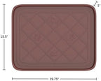 All Weather Boot Tray 4 Pack - Small Water Resistant Plastic Utility Shoe Mat for Indoor and Outdoor Use in All Seasons by Stalwart (Brown) - Image 2