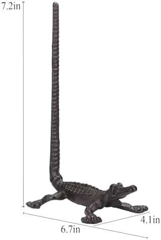 BRASSTAR Cast Iron Crocodile Paper Towel Holder - Image 2