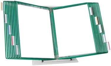 Tarifold Desktop Reference Display System, 20 Pockets, Expandable, Green by TARIFOLD