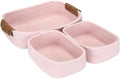 Sea Team Nesting Rectangular Woven Cotton Rope Storage Basket, 3-Pack by SeaTeam