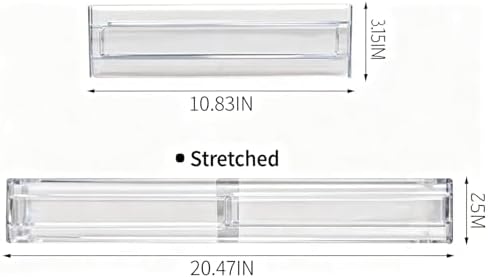 Guo's hyekbe 8 Pack 3.2 Inch Tall ABS Drawer Divider -Expandable from 10.9-20.5''-Adjustable Dresser Drawer Plastic Organizer Separators for Flatware, Utensil, cosmetics，Underwear，office supplies - Image 2