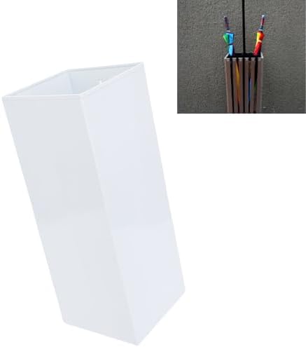Umbrella Stand, Umbrella Holder for Entryway, Metal Square Umbrella Rack Organizer Freestanding, for Canes Walking Sticks (White) - Image 5