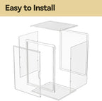 Clear Shoe Storage Boxes with Divider, Stackable Plastic Boot Boxes - Image 6