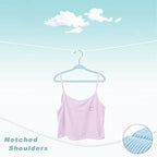 BAGAIL 50 Pack Kids Velvet Hangers 11 Inches Children's Clothes Hangers Non-Slip Baby Hangers for Infant/Toddler (Babyblue) - Image 3