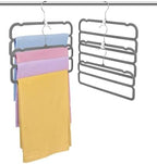10 Pack Velvet Pants Hangers for Closet Space Saving, Thin Hanger (Black) - Image 3