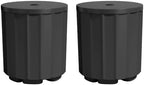Outdoor Umbrella Table, Side Table Umbrella Stand, 2 Pack, Black by Diyfire
