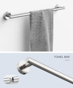 Brushed Nickel Bathroom Hardware Accessories Set 5 Pcs - Image 2