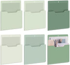 Fuutreo Magnetic Wall File Holder,6pcs,Sage Green,Vertical-large by Fuutreo