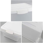 14 Quart Clear Storage Box, Underbed Plastic Latch Box with White Lids, 2-Pack - Image 2
