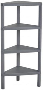 Honey-Can-Do Grey 4-Tier Corner Shelf - Image 3