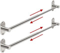 Towel Bar, Adhesive or Drill Wall Mount, Brushed Nickel, 2 Pack by MIROAMZ